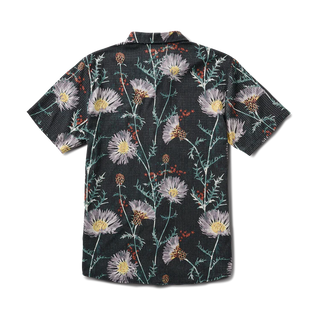 Roark Bless Up Stretch Shirt in Onyx with breathable perforated fabric.