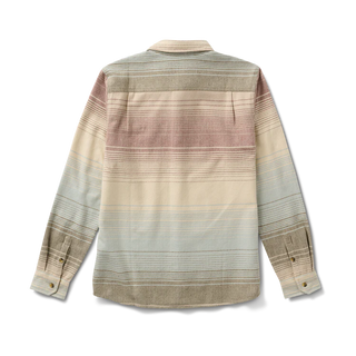 Roark Crossroads Organic Cotton Flannel in Fossil with brushed organic cotton and classic fit.