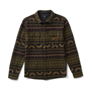 Roark Nordsman Jacquard Long Sleeve Flannel with organic cotton, jacquard pattern, snap closure, chest pockets, and durable construction.