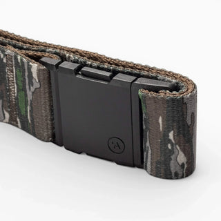 Arcade Belts Realtree Camo Original Belt in Realtree Original — patented A2 buckle, micro-adjustable REPREVE® stretch webbing, metal-free, Realtree camo print

