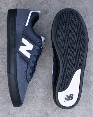 New Balance Numeric Jamie Foy 306 Shoes in Eclipse/White - low-profile vulcanized skate shoe with lightweight suede, breathable mesh panels, and visible rubber layer