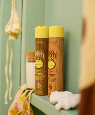 Image of Sun Bum's Revitalizing Shampoo, a nourishing and moisturizing shampoo perfect for all hair types and color safe.