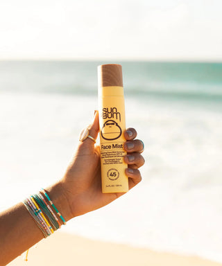 Image of Sun Bum's SPF 45 Sunscreen Face Mist, a daily-use sunscreen designed to offer lightweight protection from harmful UV rays.