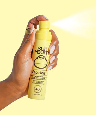 Image of Sun Bum's SPF 45 Sunscreen Face Mist, a daily-use sunscreen designed to offer lightweight protection from harmful UV rays.