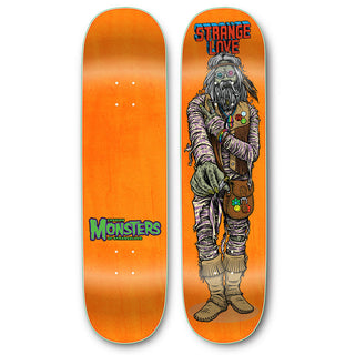 Strangelove 8.2.5 The Grateful Mummy skateboard deck with tie-dye mummy design by Sean Cliver.