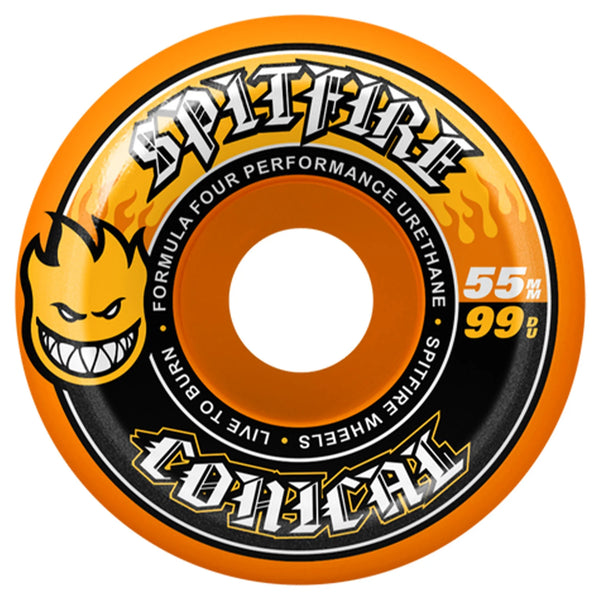 Spitfire Formula Four Conical 99a Wheels - Orange 55mm – Drift House