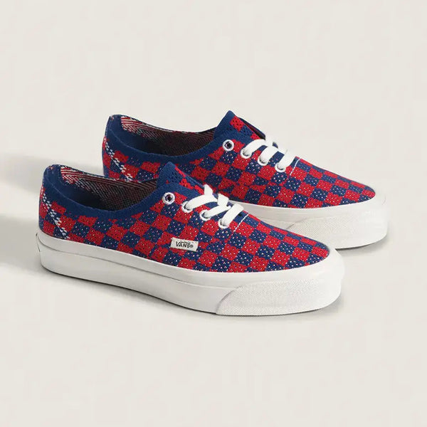 vans リック （結構かわいい） Vans LX Authentic 44 EK Punk Check Shoes - Red/Blue – Drift House
