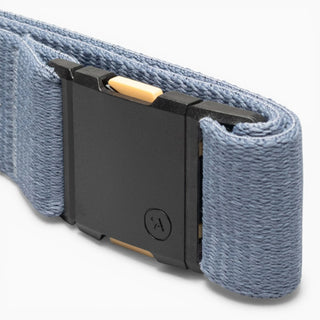 Arcade Belts Save The Waves Belt in Sky — A2 buckle, micro-adjustable REPREVE® stretch webbing, metal-free, original Erik Abel artwork, 10% to wave conservation

