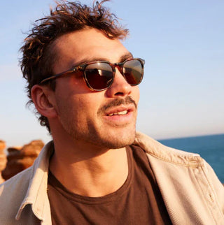 "Otis Eyewear Divide sunglasses in Eco Aurora frame with Brown Polar lenses — sustainable polarized sunglasses for men and women"