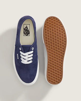Vans Skate Authentic in Deep Twilight Blue with suede and canvas upper, PopCush footbed, and SickStick rubber outsole.