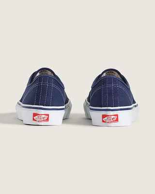 Vans Skate Authentic in Deep Twilight Blue with suede and canvas upper, PopCush footbed, and SickStick rubber outsole.