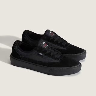Vans Skate Curren Caples Shoes in Black/Black - signature skate shoes with PopCush™ footbeds, DuraCap™ underlays, SickStick™ rubber outsole, and vulcanized sole