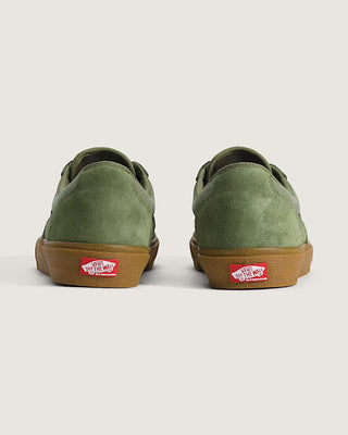 Vans Skate Curren Caples Shoes in Green/Gum - signature skate shoes with PopCush™ footbeds, DuraCap™ underlays, SickStick™ rubber outsole, and vulcanized sole