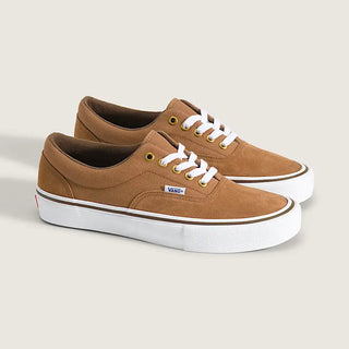 Vans Skate Era Skate Shoes in Chipmunk Brown — suede and canvas upper with vulcanized waffle outsole, PopCush™ footbeds, DuraCap™ reinforcement, and SickStick™ grip. The original skate shoe reengineered.

