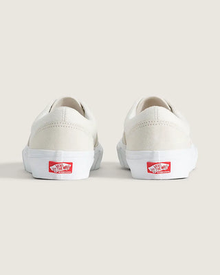 Vans Skate Era Skate Shoes in Marshmallow White — suede and canvas upper with vulcanized waffle outsole, PopCush™ footbeds, DuraCap™ reinforcement, and SickStick™ grip. The original skate shoe reengineered.

