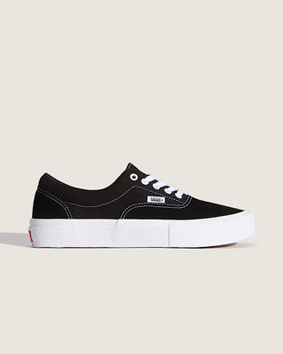 Vans Skate Era Skate Shoes in Black/White — suede and canvas upper with vulcanized waffle outsole, PopCush™ footbeds, DuraCap™ reinforcement, and SickStick™ grip. The original skate shoe reengineered.


