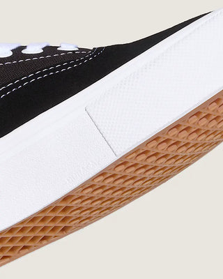 Vans Skate Era Skate Shoes in Black/White — suede and canvas upper with vulcanized waffle outsole, PopCush™ footbeds, DuraCap™ reinforcement, and SickStick™ grip. The original skate shoe reengineered.

