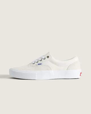 Vans Skate Era Skate Shoes in Marshmallow White — suede and canvas upper with vulcanized waffle outsole, PopCush™ footbeds, DuraCap™ reinforcement, and SickStick™ grip. The original skate shoe reengineered.

