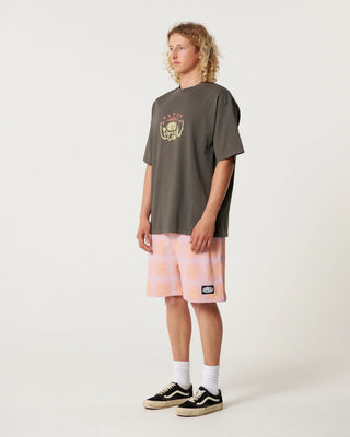 Critical Slide Madness Tee Ashphalt with jumbo fit, heavy cotton jersey, double-wash finish, and oversized front and back prints.