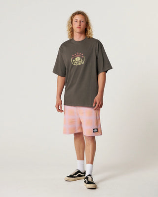 Critical Slide Madness Tee Ashphalt with jumbo fit, heavy cotton jersey, double-wash finish, and oversized front and back prints.