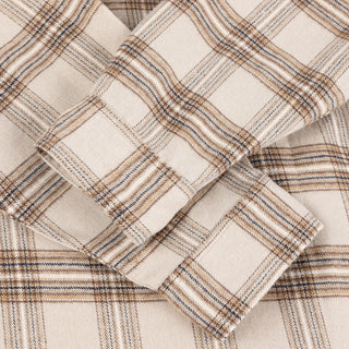 Dime Plaid Flannel Shirt with custom buttons and wavy back yoke