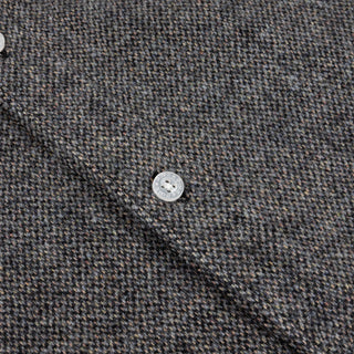 Silver Dime wool overshirt with clean minimal design and button front.