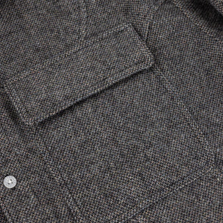 Silver Dime wool overshirt with clean minimal design and button front.
