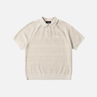 Beige polo shirt on a white background