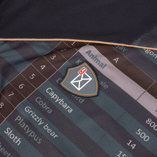 Close-up of a label on a product with text and numbering