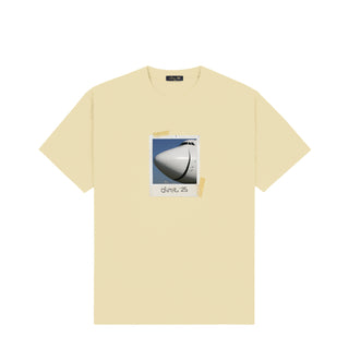 Dime Plane T-Shirt in Cloud Cream with screen-printed graphic and heavyweight cotton.