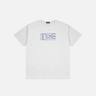 Dime Classic Plastic Tee in Ash — heavyweight 6.5oz pre-shrunk 100% cotton with printed Dime logo