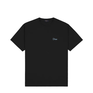 Black Classic Small Logo Tee with embroidered logo on 6.5oz cotton.