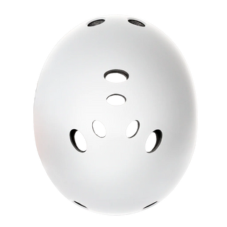 Triple 8 Certified Sweatsaver Helmet in white, with high-impact absorbing foam and plush fabric.