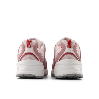 New Balance 530 sneakers in Rosewood and Pink Salt colorway with retro styling and ABZORB cushioning