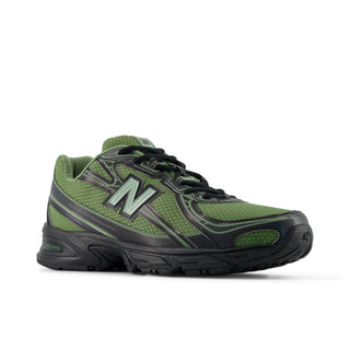 New Balance 740 sneakers in Utility Green and Black colorway with retro Y2K styling and ABZORB cushioning