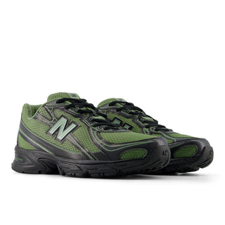 New Balance 740 sneakers in Utility Green and Black colorway with retro Y2K styling and ABZORB cushioning