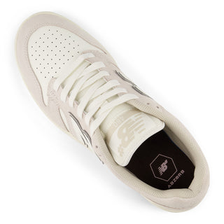 New Balance Numeric 480 skate shoes in Vanilla/Vanilla colorway with heritage hoops styling and FuelCell cushioning