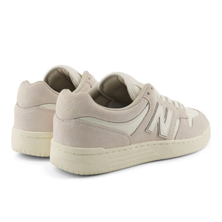 New Balance Numeric 480 skate shoes in Vanilla/Vanilla colorway with heritage hoops styling and FuelCell cushioning