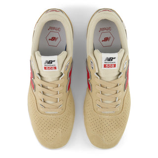 New Balance Numeric Brandon Westgate 508 skate shoes in Beige and Red colorway built for serious skaters