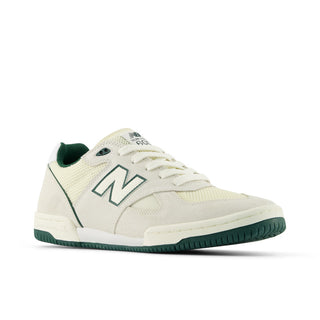 New Balance Numeric Tom Knox 600 skate shoes in White and Green colorway adapted from '90s indoor football design
