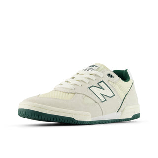 New Balance Numeric Tom Knox 600 skate shoes in White and Green colorway adapted from '90s indoor football design