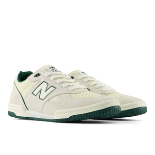 New Balance Numeric Tom Knox 600 skate shoes in White and Green colorway adapted from '90s indoor football design