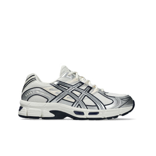 ASICS GEL-Stratus MC Sneakers in Cream/Pure Silver — synthetic leather overlays and air mesh upper with internal rearfoot GEL technology and 2010s running shoe midsole construction.

