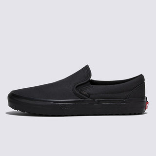 Vans Slip-On UC Made For The Makers Shoe in Black, with Vansguard canvas, UltraCush sockliners, and lugged outsoles.