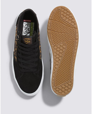 Vans The Lizzie Shoe in Dark Brown/Black, featuring VR3Cush cushioning, DURACAP toe, and sustainable materials.