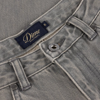 Dime Women’s Baggy Denim Pants in Sandblasted Desert with curved front pockets and a relaxed baggy silhouette