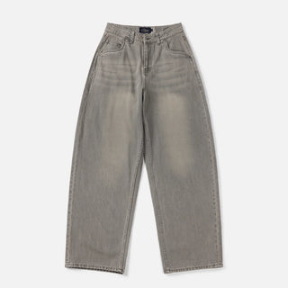 Dime Women’s Baggy Denim Pants in Sandblasted Desert with curved front pockets and a relaxed baggy silhouette