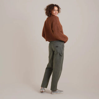 Roark Kos oversized sweater in otter with brushed yarn texture.