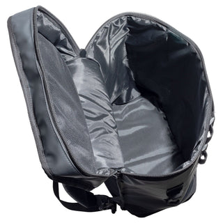 Spitfire Classic '87 Box Pack Backpack in Black/Black with skateboard straps