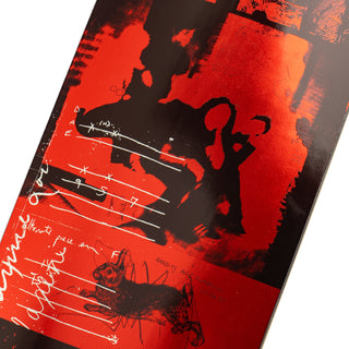 AFI x Welcome "Sing the Sorrow on Golem Red Foil" Skateboard Deck. This limited edition deck features vibrant red foil with the iconic "Sing the Sorrow" album artwork.